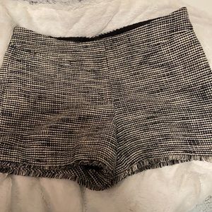 Black and white tweed shorts size 10